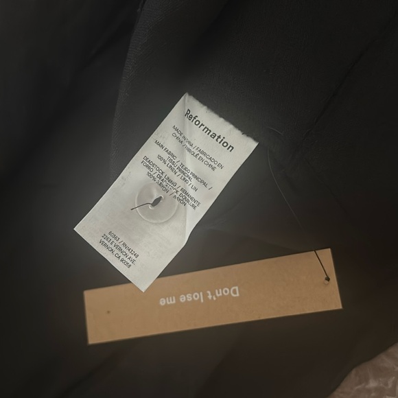 NWT Reformation Balia Linen Midi Dress in Black | size 4 - Picture 9 of 13